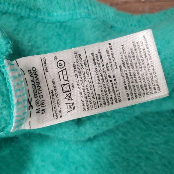 (M) Old Navy Active Youth Girl's Cozy Knit Heathered Hoodie Athleisure - Picture 7 of 8